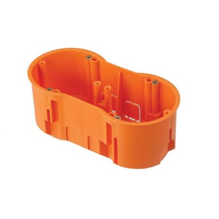 Puszka podtynkowa 60 głęboka podwójna z wkrętami - A.0042WPG