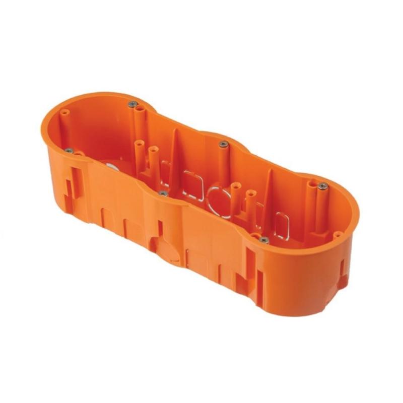 Puszka podtynkowa 60 głęboka potrójna z wkrętami - A.0043WPG Puszka podtynkowa 60 głęboka potrójna z wkrętami - A.0043WPG