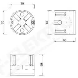 Puszka osprzętowa do styropianu STYRO-55 1555-51 F-ELEKTRO