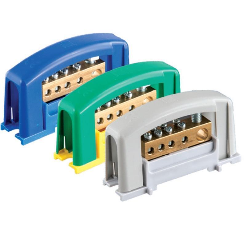 Zacisk ochronny 1x25, 4x10 niebieski