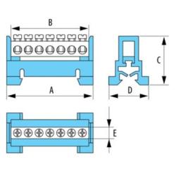 Listwa zaciskowa ochronna LZ7 zielony Pawbol
