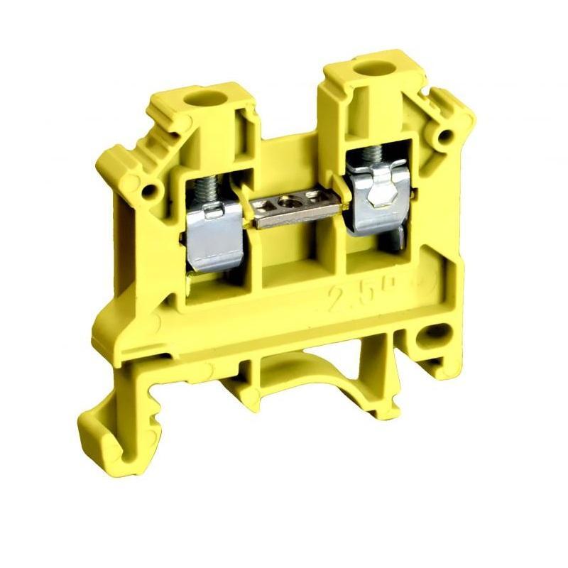 Złączka szynowa gwintowa ZSG1-2.5N żółty