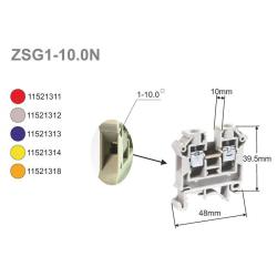 Złączka szynowa gwintowa ZSG1-10.0N niebieski