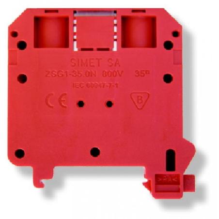 Złączka szynowa gwintowa ZSG1-35.0N czerwony