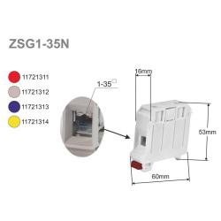 Złączka szynowa gwintowa ZSG1-35.0N czerwony