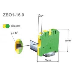 Złączka szynowa gwintowa ochronna ZSO1-16.0 Simet