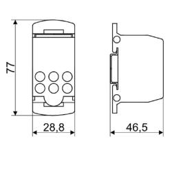 Złączka odgałęźna otwierana na szynę FLSO70 Tracon Electric
