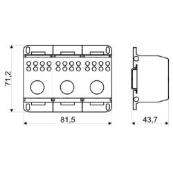 Złączka odgałęźna otwierana na szynę FLSO50-3P Tracon Electric