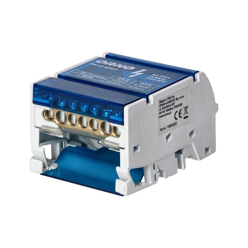 Blok rozdzielczy 4-rzędowy, 7 przewodów OR-LZ-8202/7