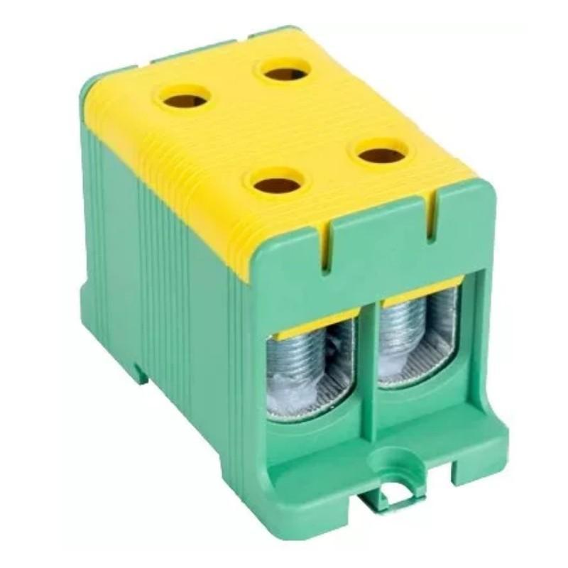 Złączka kompaktowa na szynę i płytę montażową, zielona 35-150 mm2 FLEAL-150/2ZS