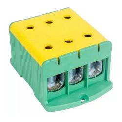 Złączka kompaktowa na szynę i płytę montażową, zielona 35-240mm2 FLEAL-240/3ZS