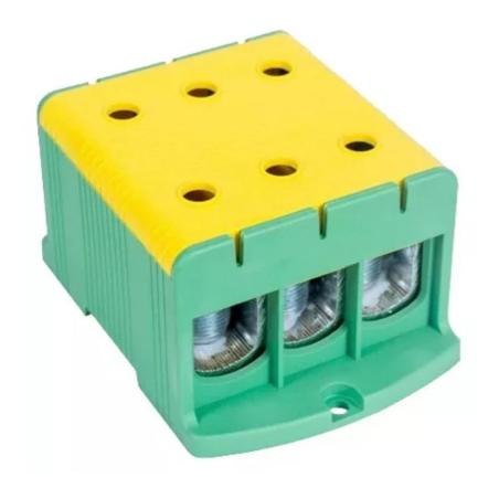 Złączka kompaktowa na szynę i płytę montażową, zielona 35-240mm2 FLEAL-240/3ZS