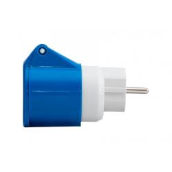 Adapter kempingowy - wtyk 230V Uni-schuko, gniazdo 16A 3p IP44