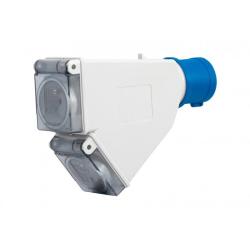 Adapter kempingowy - wtyk 16A 3p, gniazdo 2x230V IP44 F-ELEKTRO