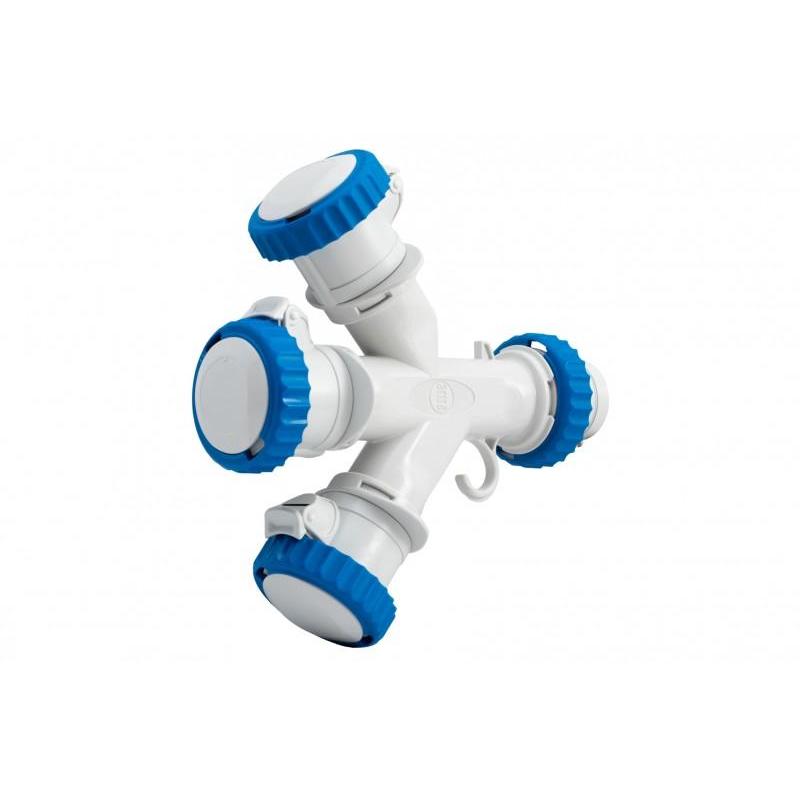 Adapter kempingowy - wtyk 16A 3p IP67 , gniazdo 3x16A 3P IP67