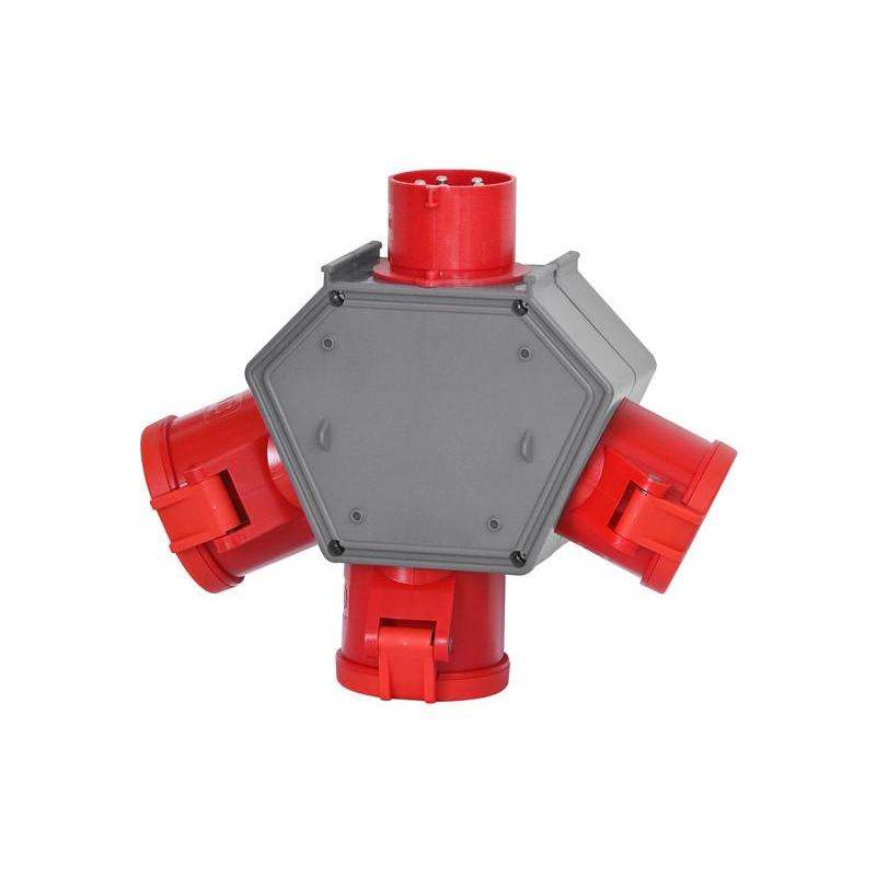 Rozgałęźnik siłowy POLYBOX wtyk  16A/5P gniazda 16A/5P, 2x32A/5P F3.0598
