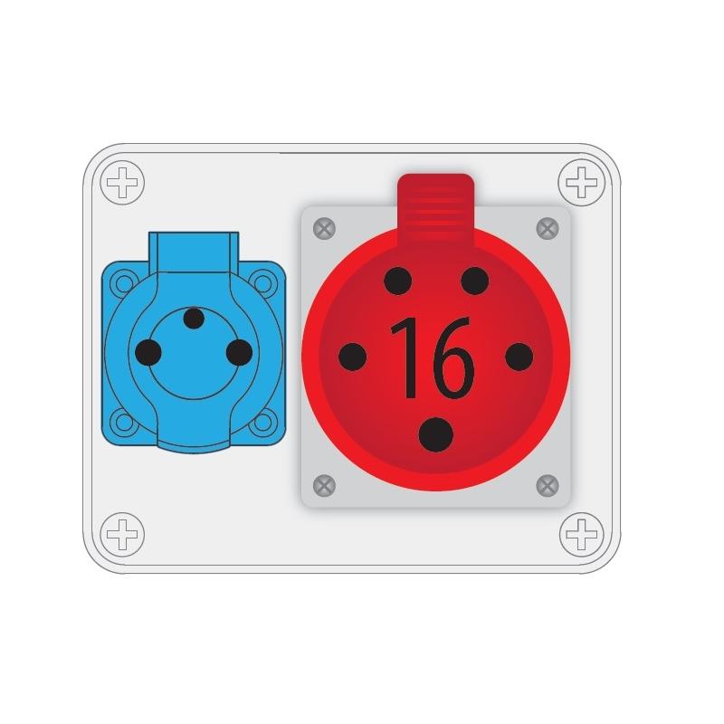 Rozdzielnica R-BOX 150 1x230V 1x16A/5P - B.1091