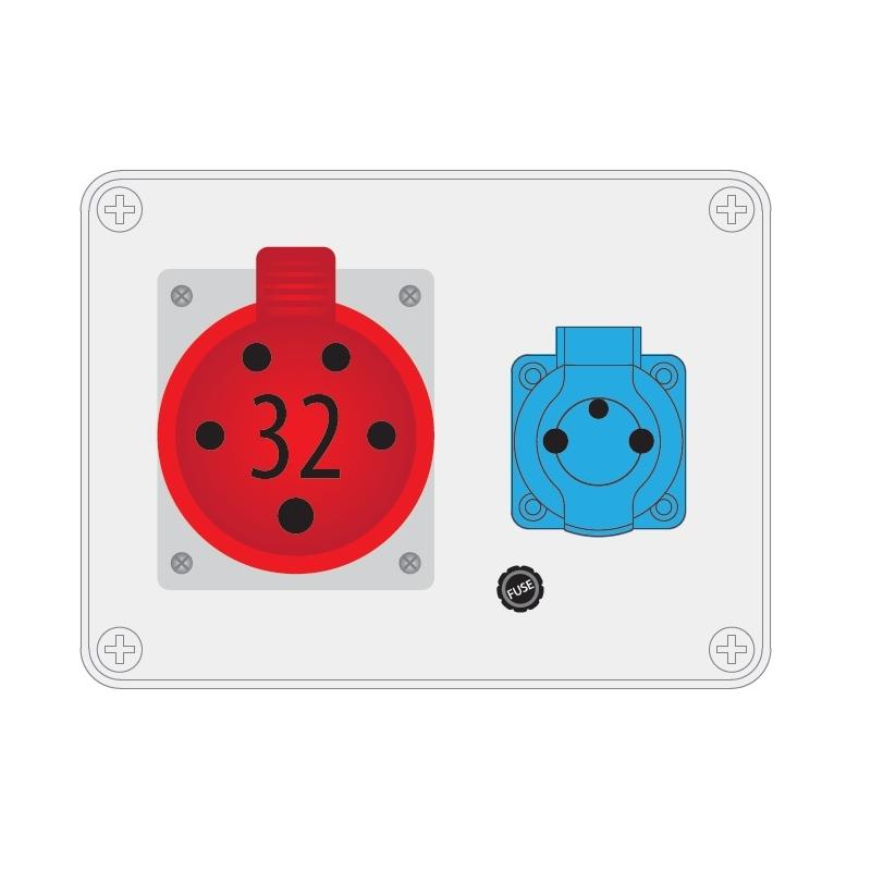 Rozdzielnica R-BOX 190 1x230V 1x32A/5P - B.1215