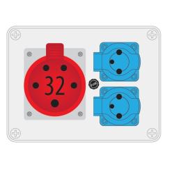 Rozdzielnica R-BOX 190 2x230V 1x32A/5P - B.1603 Pawbol