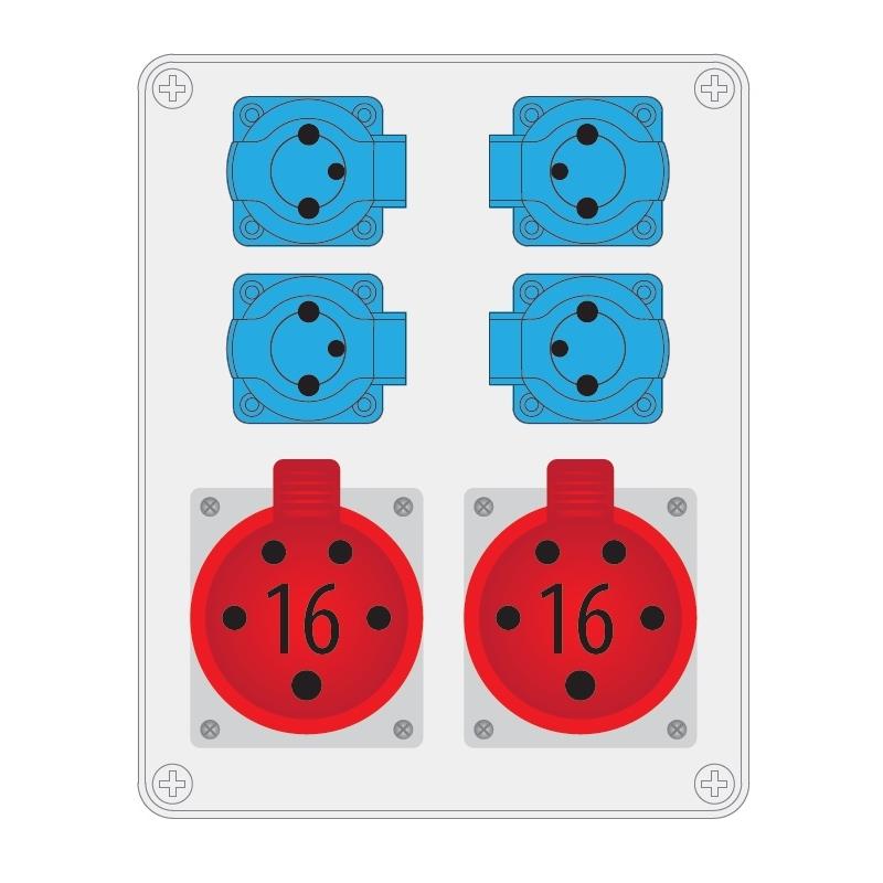 Rozdzielnica R-BOX 240 4x230V 2x16A/5P - B.1096