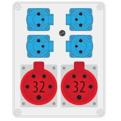 Rozdzielnica R-BOX 240 4x230V 2x32A/5P - B.1627 Pawbol