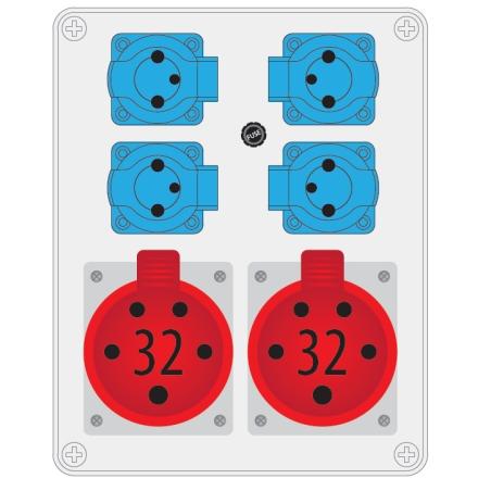 Rozdzielnica R-BOX 240 4x230V 2x32A/5P - B.1627 Pawbol