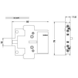 Styk pomocniczy górny BCXMFE 01 (1NC)