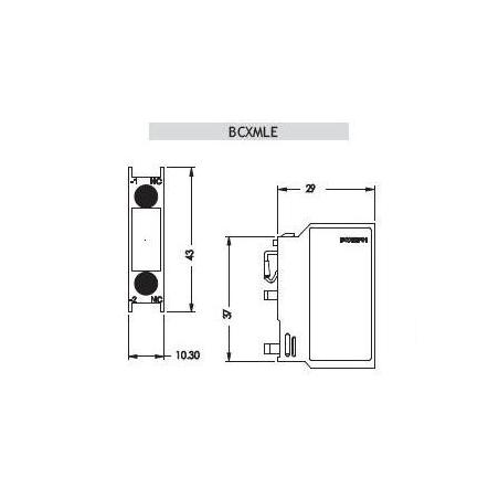 Styk pomocniczy boczny BCXMLE 11 (1NO+1NC)