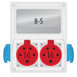 Rozdzielnica R-BOX 240-8 2x16A/5P 2x230V 8S - B.1811 Pawbol