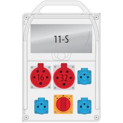 Rozdzielnica R-BOX 382R 11-S 1x16A/5P 1x32A/5P 3x230V L-0-P - B.18.382-8W Pawbol