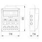 Rozdzielnica R-BOX 380R 3x32A/5P 4x230V 13S - B.18.380-3