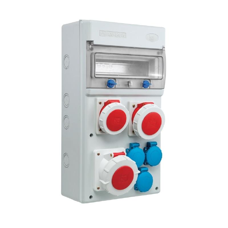 3 x 16 A 230 V 1 x CEE 16 A met schakelaar L-0-P