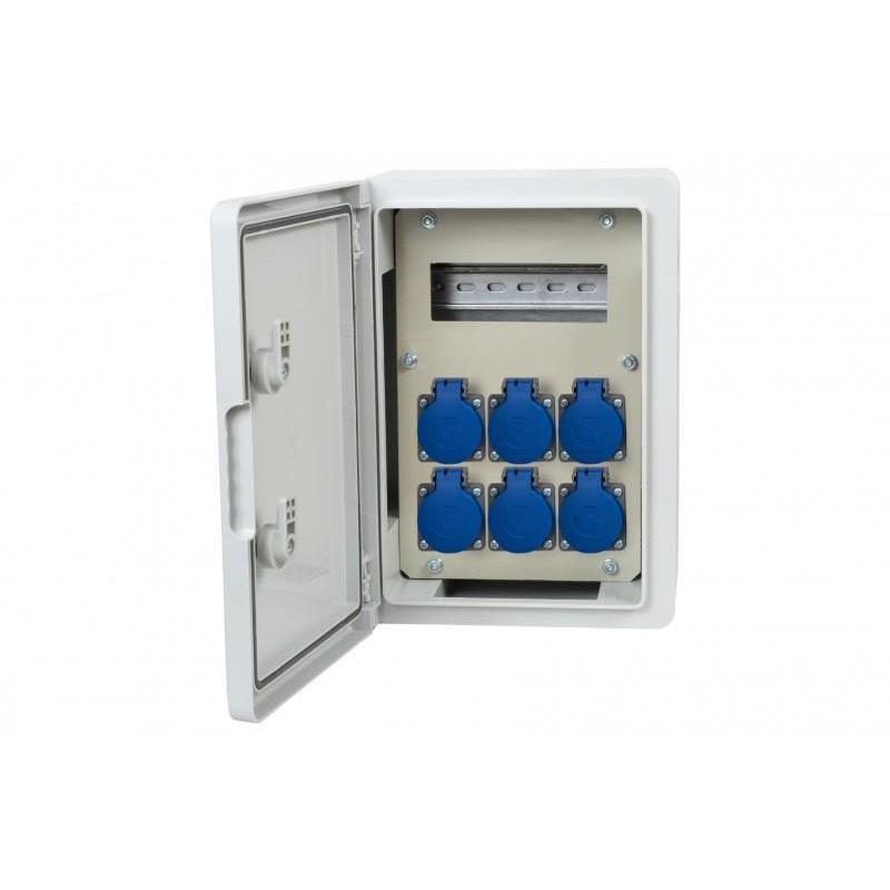 Rozdzielnica budowlana RB-250 8M 6x230V, IP65