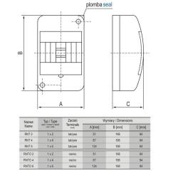 Rozdzielnica natynkowa RNT 4S (N+PE) 1x4 Elektro-Plast Opatówek
