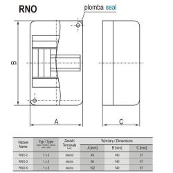 Rozdzielnica natynkowa RNO 2 1x2 Elektro-Plast Opatówek