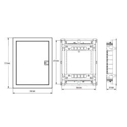 Rozdzielnica multimedialna podtynkowa ECG56HCOMBO2/2-I ETI Polam