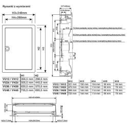 Rozdzielnica podtynkowa Volta VU48AT 4x12 QuickConnect Hager Polo