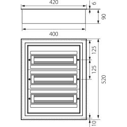 Rozdzielnica podtynkowa DARP-48S QUITELINE (3x16) Elektro-Plast Opatówek