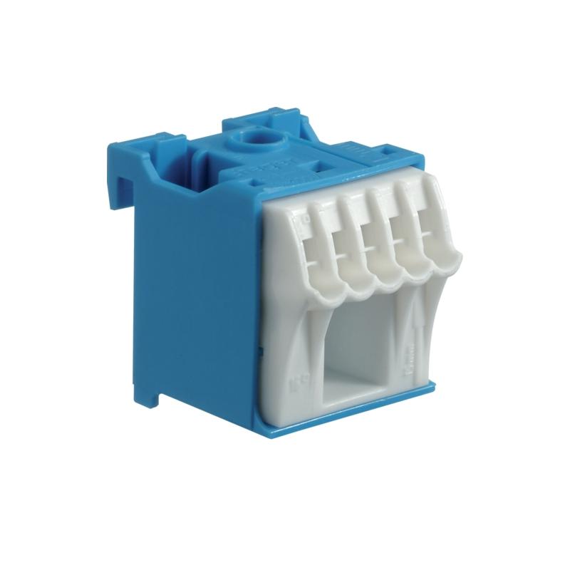 Blok samozacisków neutralny niebieski 6-zaciskowy KN06N