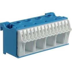 Blok samozacisków neutralny niebieski 18-zaciskowy KN18N Hager Polo