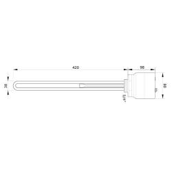 Grzałka 5/4 MW 200W z termostatem Gwarant