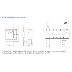 Termostat elektroniczny z czujnikiem temperatury powietrza LTR-7 Fenix Polska