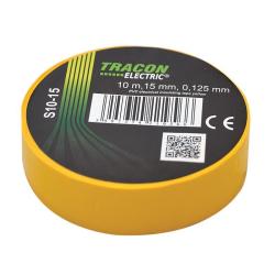 Taśma izolacyjna 10mx15mm żółta Tracon Electric
