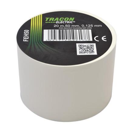 Taśma izolacyjna 20mx50mm biały Tracon Electric