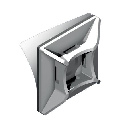 Podstawka montażowa do opasek PMS-25-25-100, biała, samoprzylepna