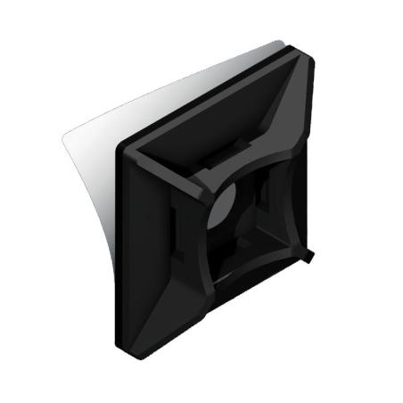 Podstawka montażowa do opasek PMS-25-25-UV-100, czarna, samoprzylepna