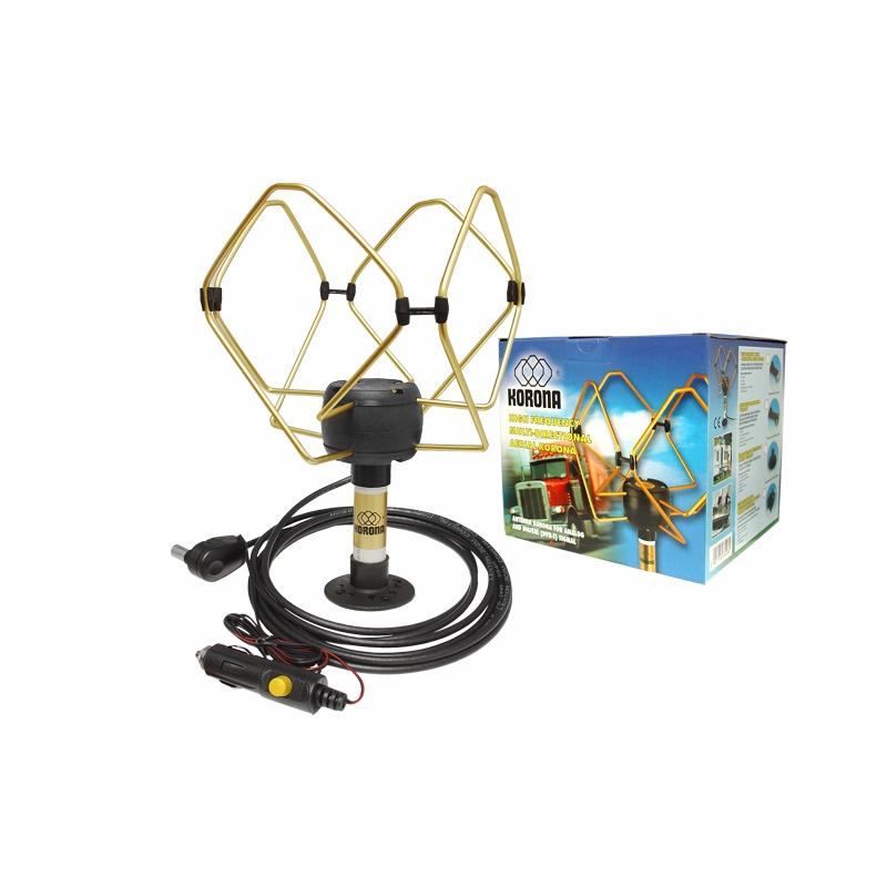 Antena DVB-T TV KORONA dookolna 12/24V TIR