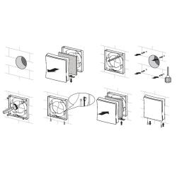 Nawiewnik z kratką regulacyjną wewnętrzną i kratką okrągłą PS 100WH Vents Group
