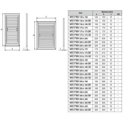 Kratka wentylacyjna WPZ FTMV 150x150