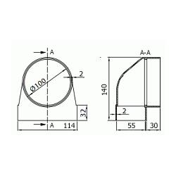 Kolano - 110 x 55 mm Vents Group